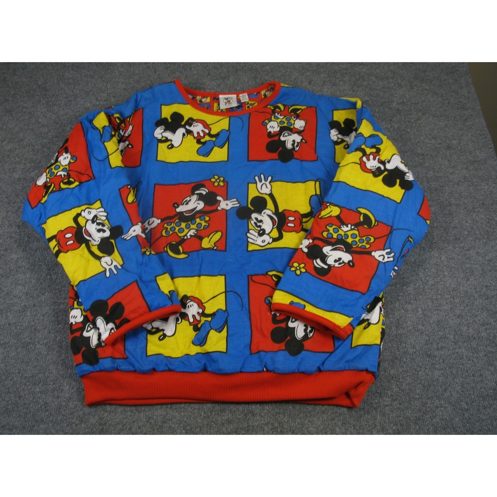 Vintage Mickey & Co‎ J.G. Hook Sweatshirt Mickey Minnie All Over Print M #2068